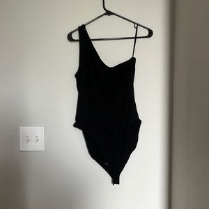 Gap One Shoulder Black Bodysuit